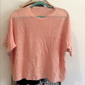 Eileen Fisher linen short sleeve sweater